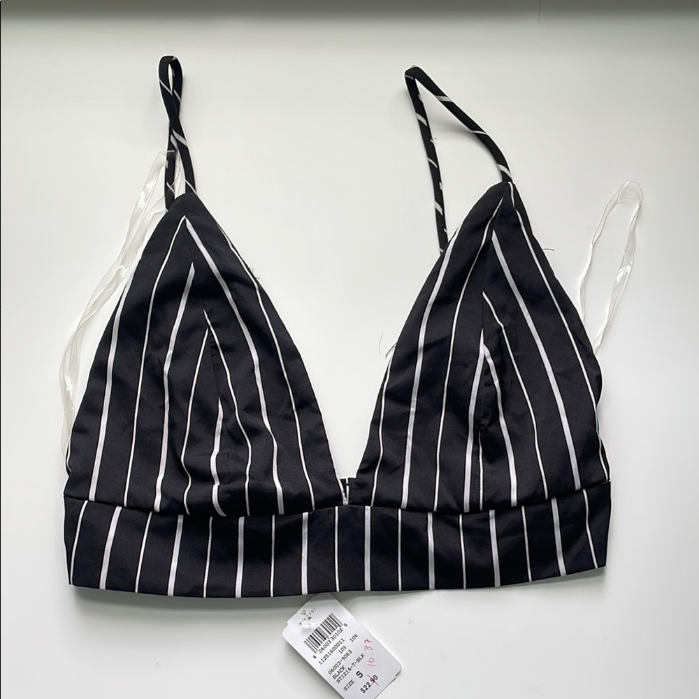 Windsor Black and White Striped Bralette